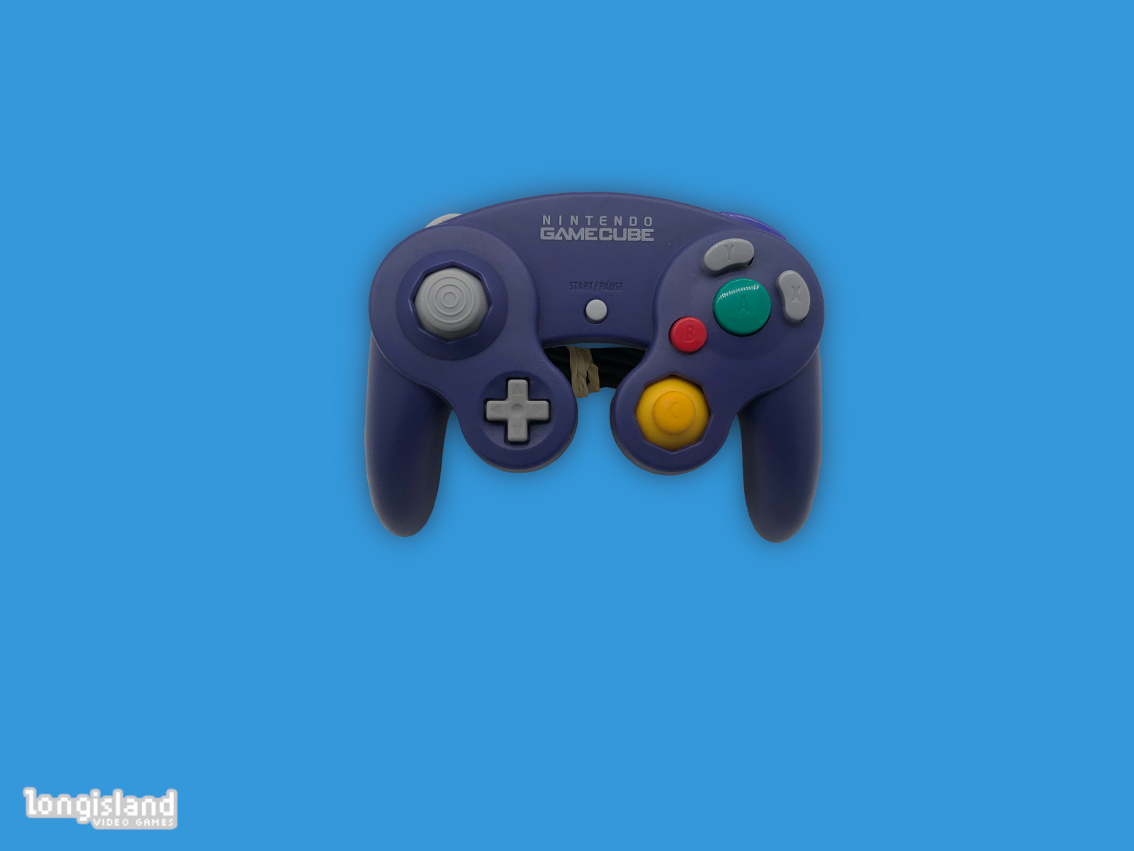 Official Nintendo Gamecube Remote Controller Indigo Purple w Clear Back OEM Wii