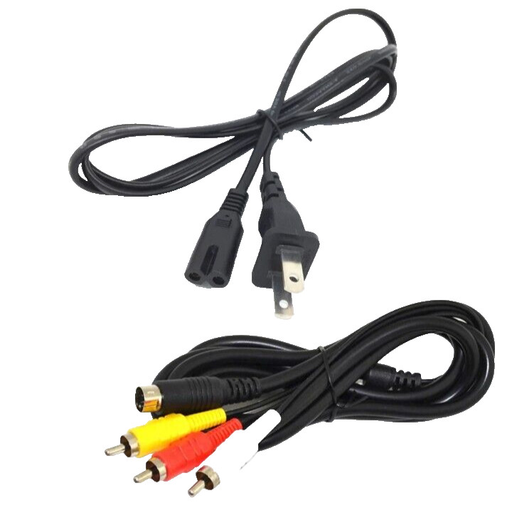 Power cord and Av Cable Hookup Bundle For Sega Saturn