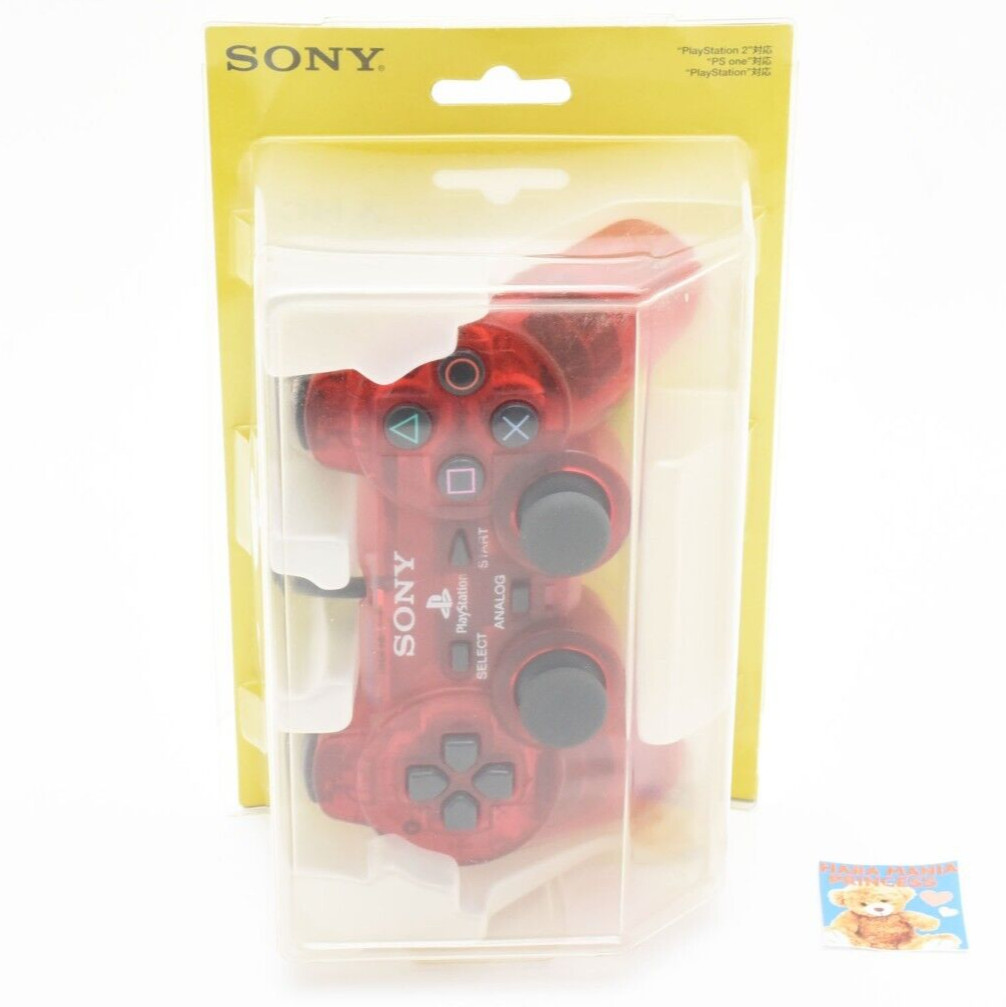 Sony PS2 Analog Controller Dual Shock 2 Crimson Red w/Case Tested Good Japan JP