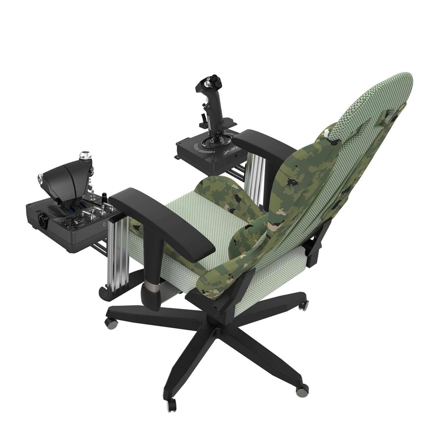 EG STARTS Flight Sim Chair Mount Set for Logitech X56 X52 HOTAS Thrustmaster