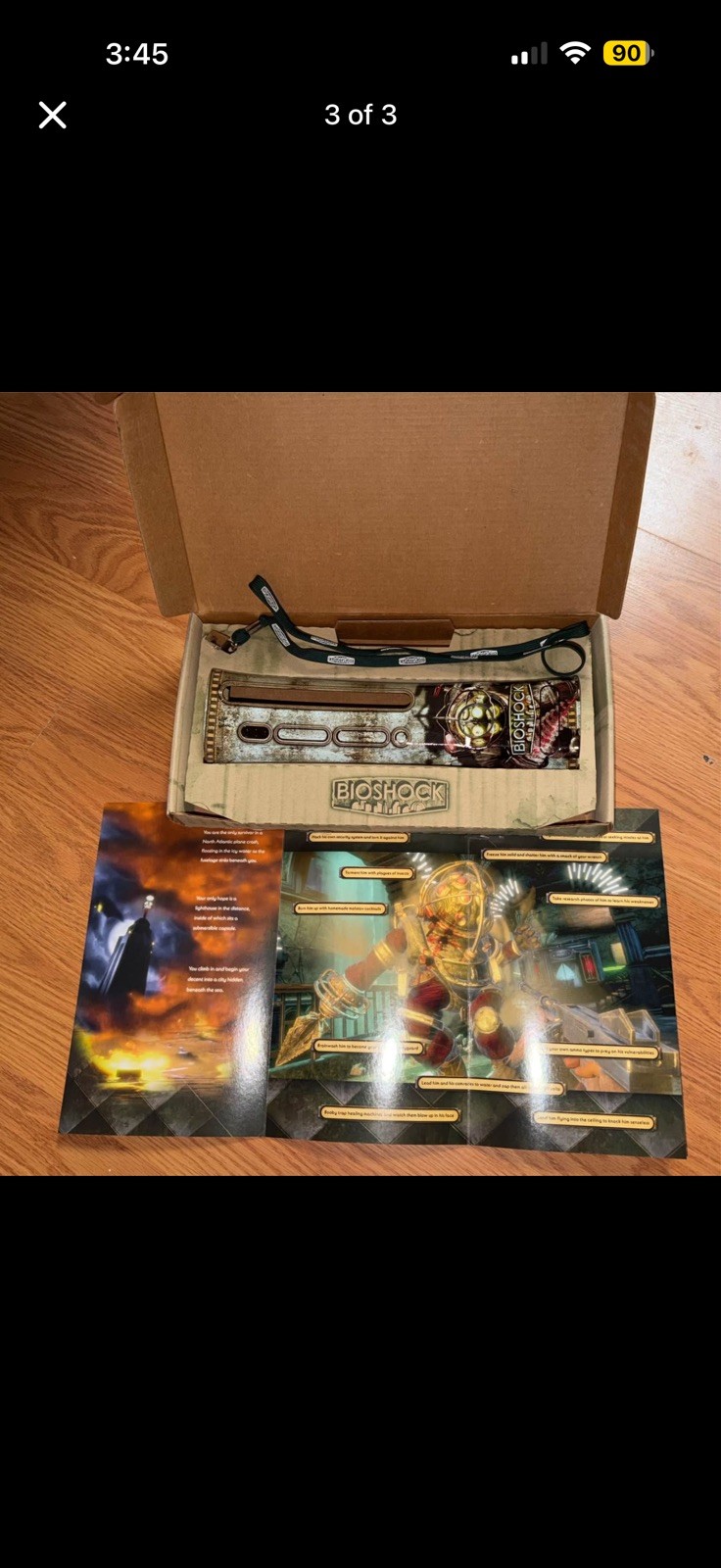 Bioshock Xbox 360 Faceplate with lanyard GameStop 2007 manager Promo RARE