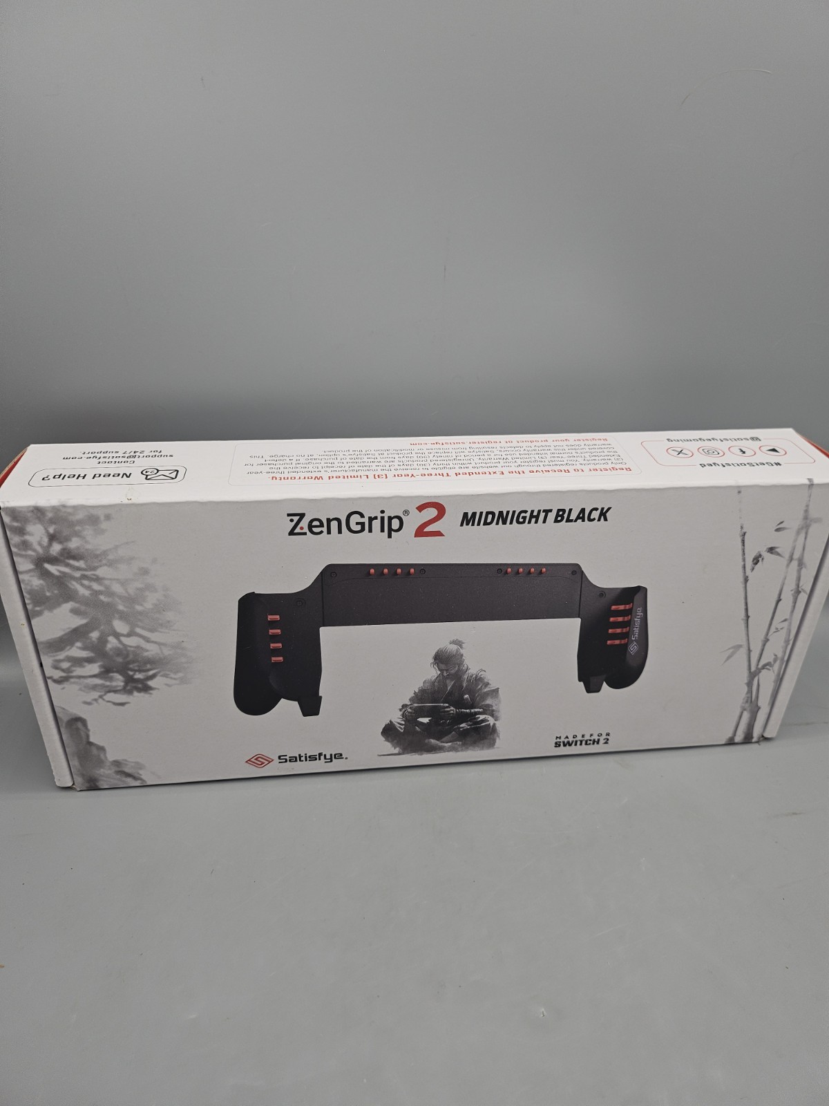 Satisfye ZenGrip 2 Midnight Black Made for SWITCH 2 – Zen Grip NIOB New