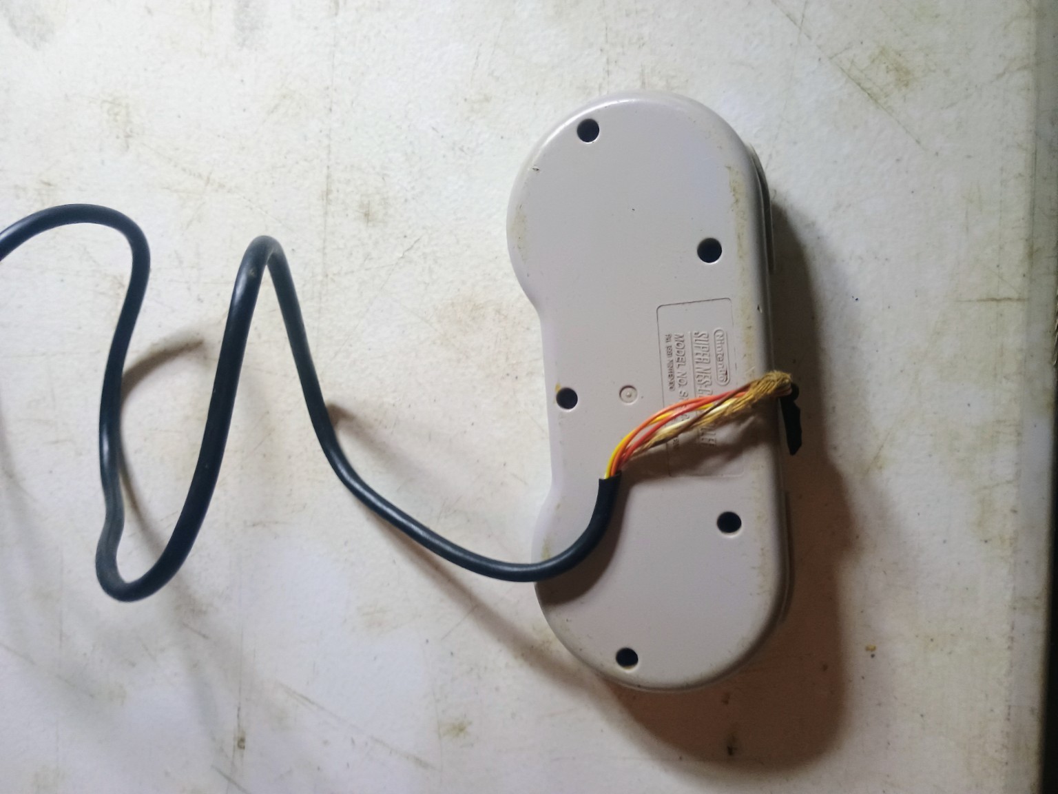 OEM Nintendo SNES Controller SNS-005 Super Nintendo For Parts Repair Cut Cord
