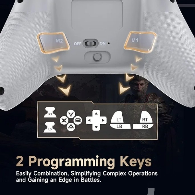 EasySMX X15 Wireless Controller RGB Hall Effect PC Switch Android w/ USB Fob