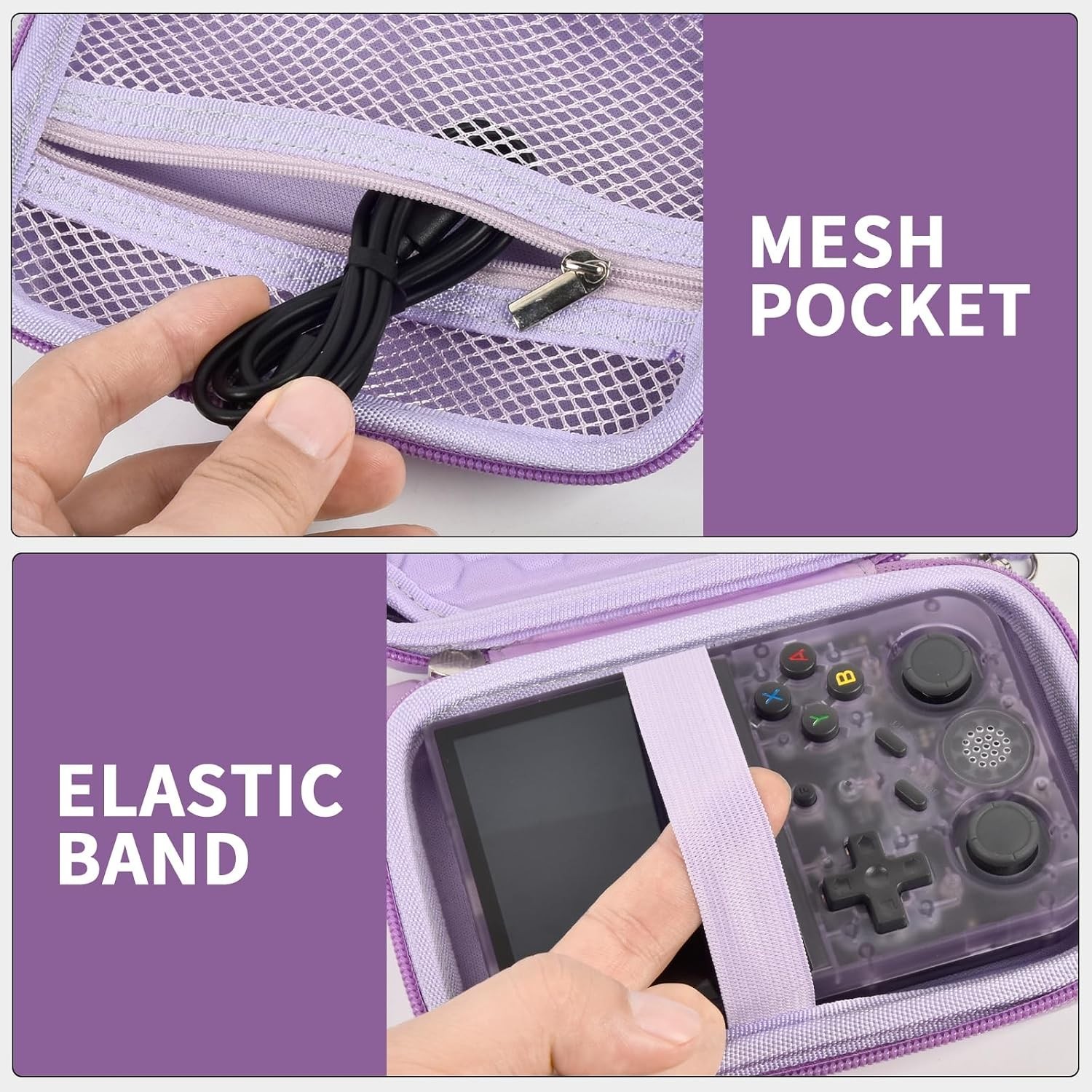 Purple Storage Holder for Retro Handheld Emulator Console