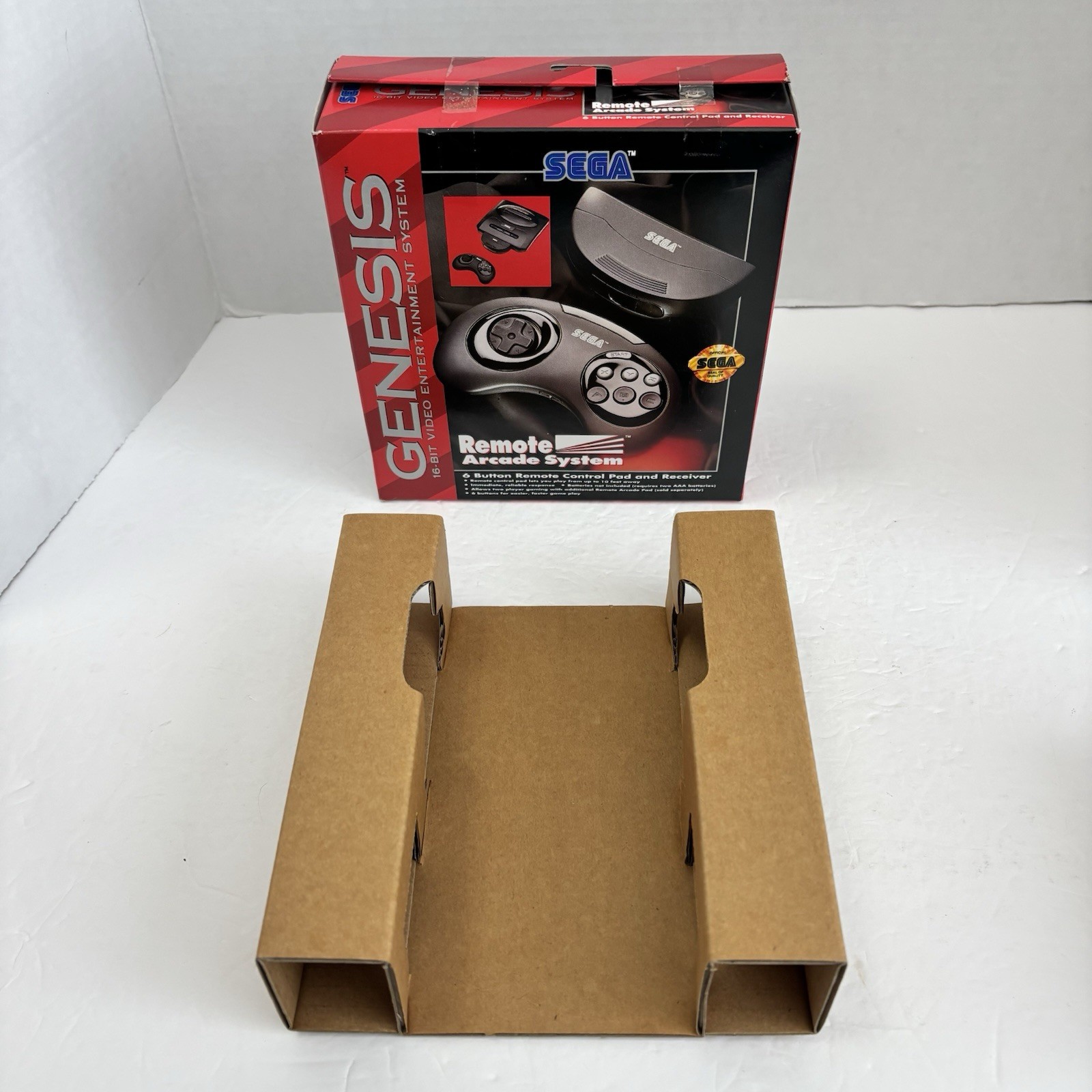 2 Sega Genesis Remote Arcade Pad and 6 Button Remote Control Pad – BOX ONLY Lot