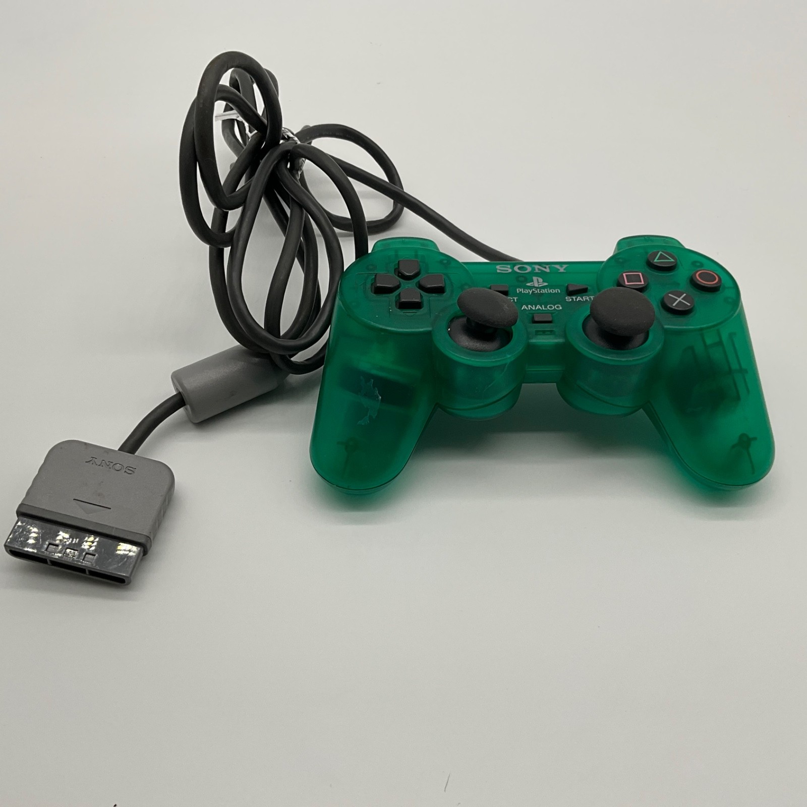 OEM Sony PlayStation 2 PS2 Emerald Green Dualshock 2 Controller, Parts Only