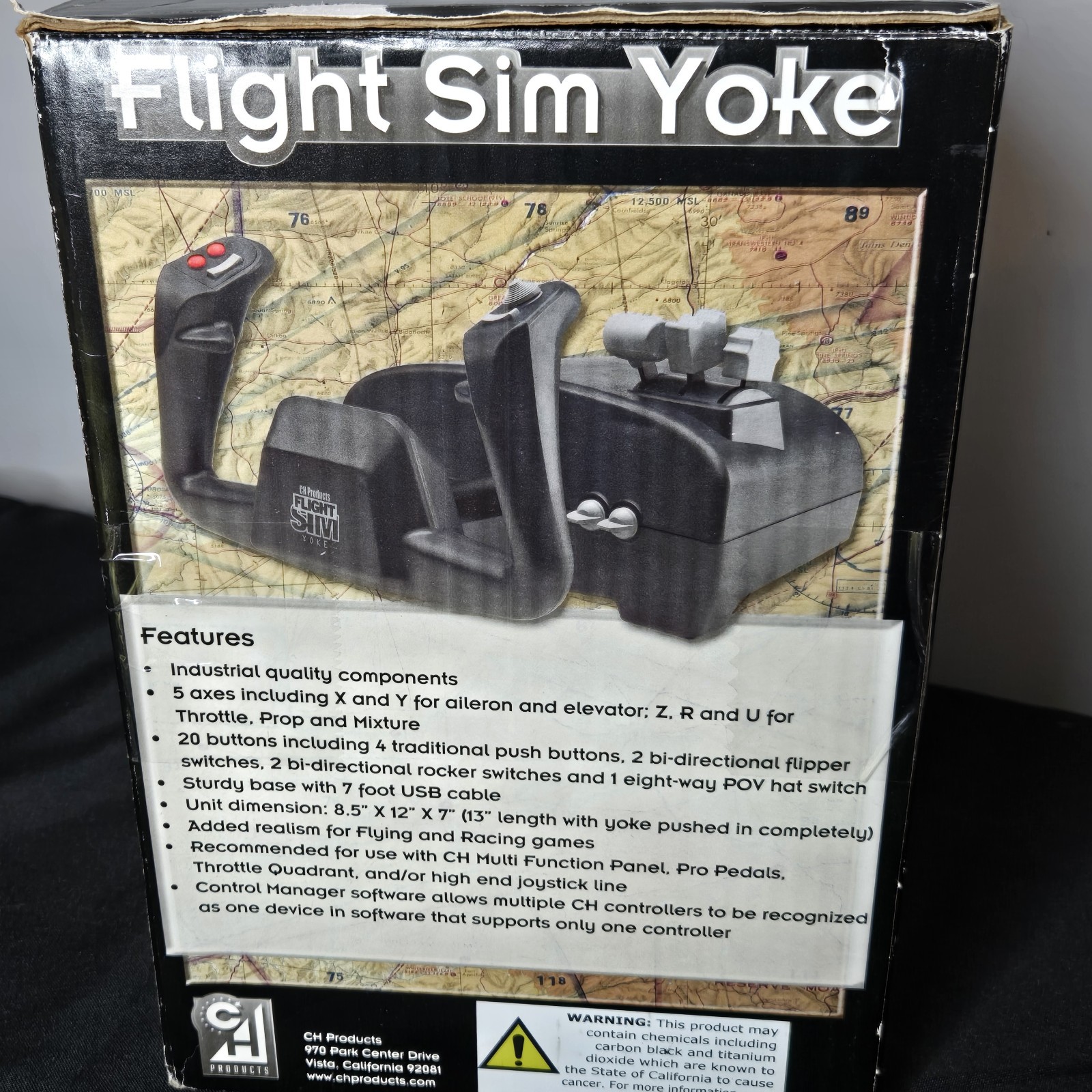 CH Products Flight SIM Yoke FSY212U *No Software Included Tested Works USB
