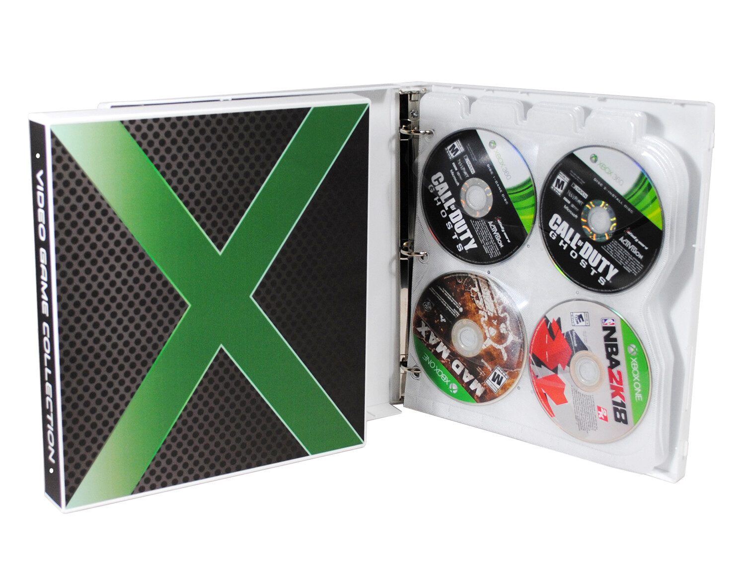 Xbox Themed Video Game Storage Case, High-Capacity Holds 80 Video Game Discs