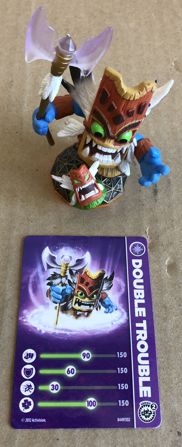 SKYLANDERS GIANTS Double Trouble Series 2 Magic Element Loose Figure with Card