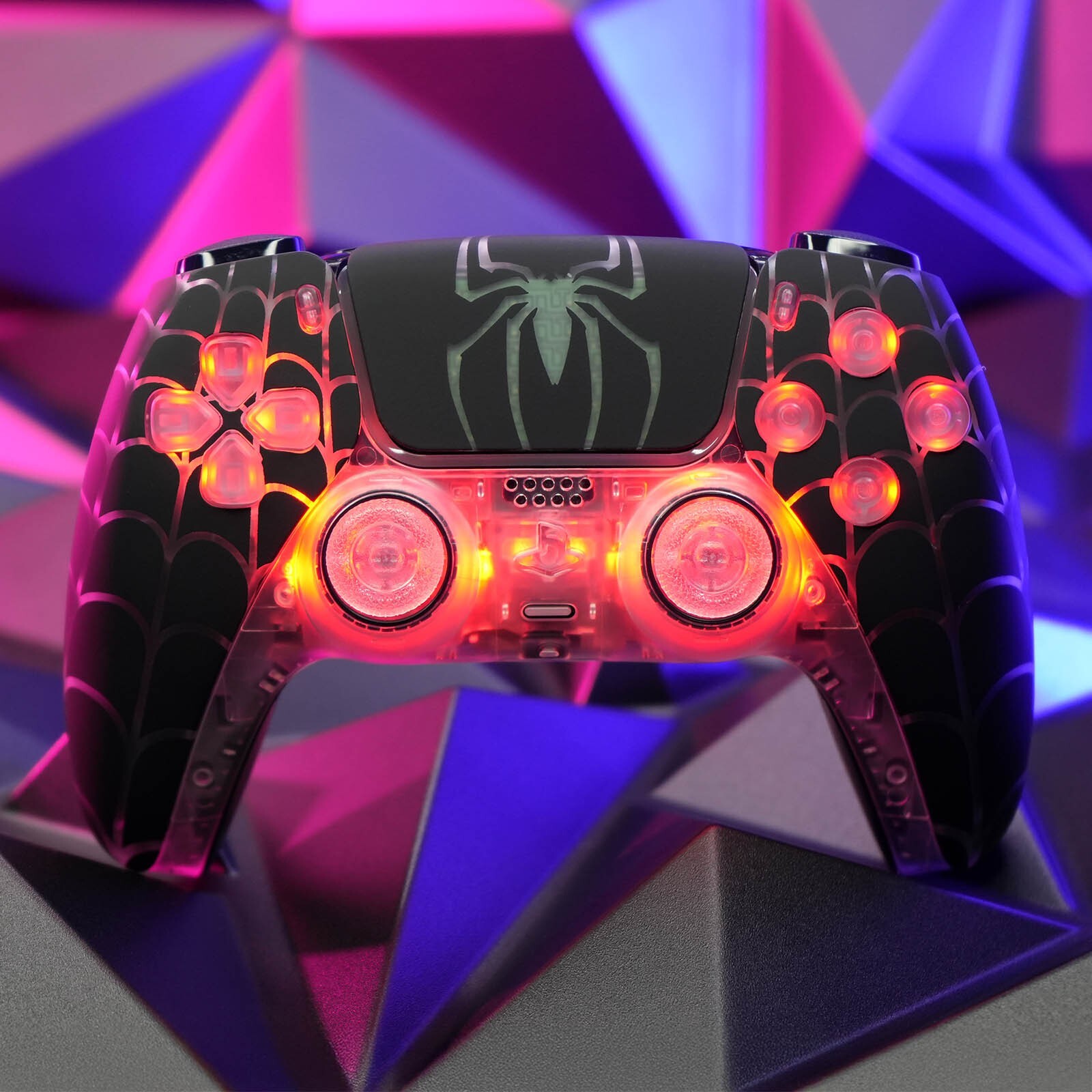 Ghost Weaver OTI Killscreen RGB LED Spiderman PS5 Sony DualSense Controller