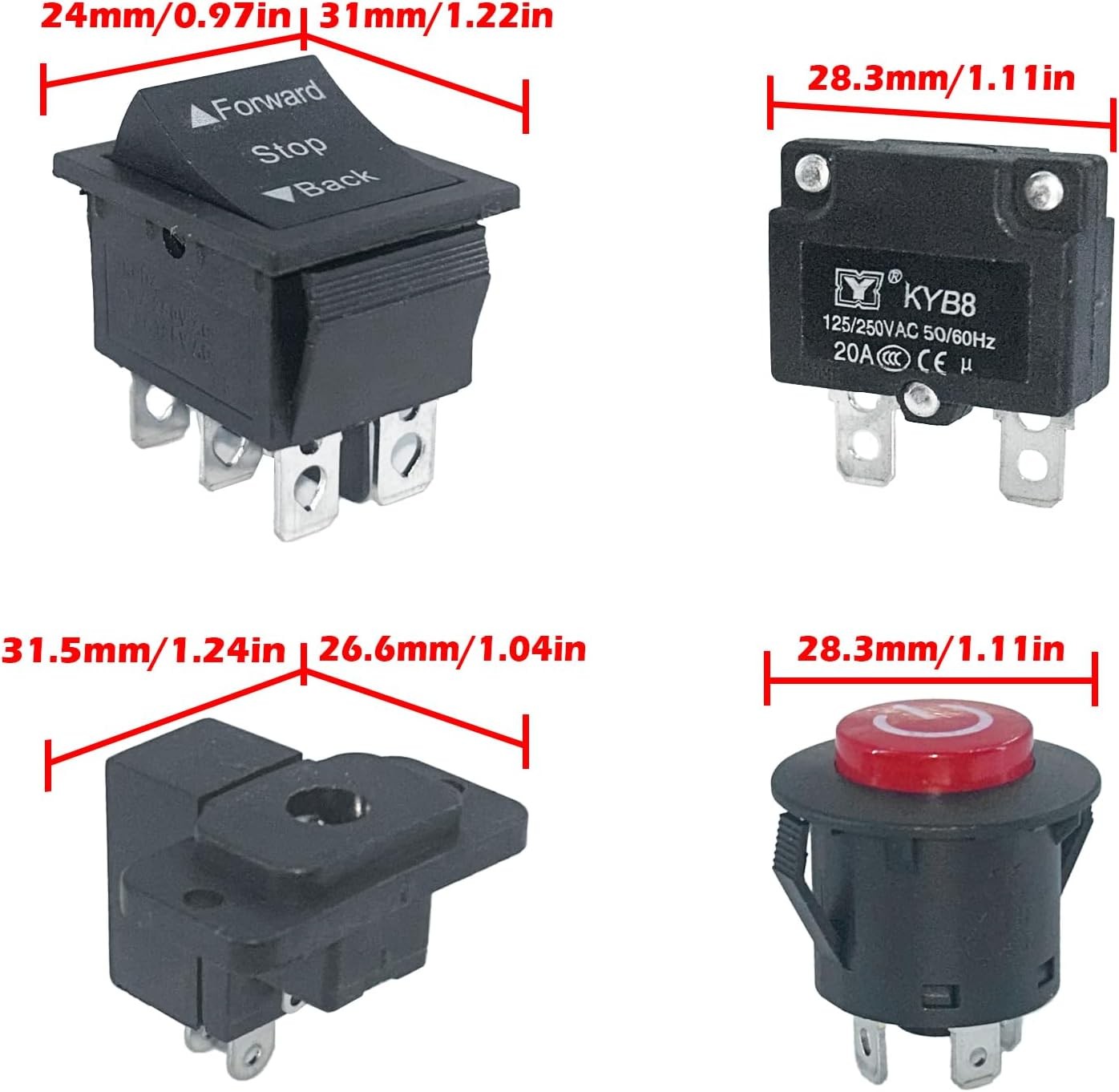 Switch Kit For Power Wheels 14PCS Foot Pedal Shift Reverse Handle