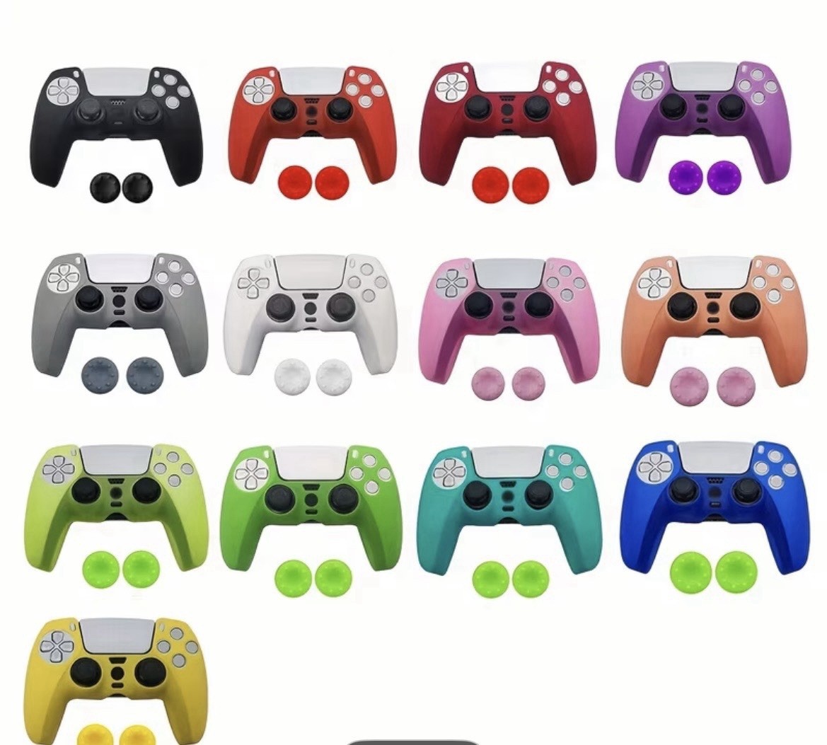 Silicone Case & Thumb Grips for PS5 Controller, Waterproof, Anti-Scratch