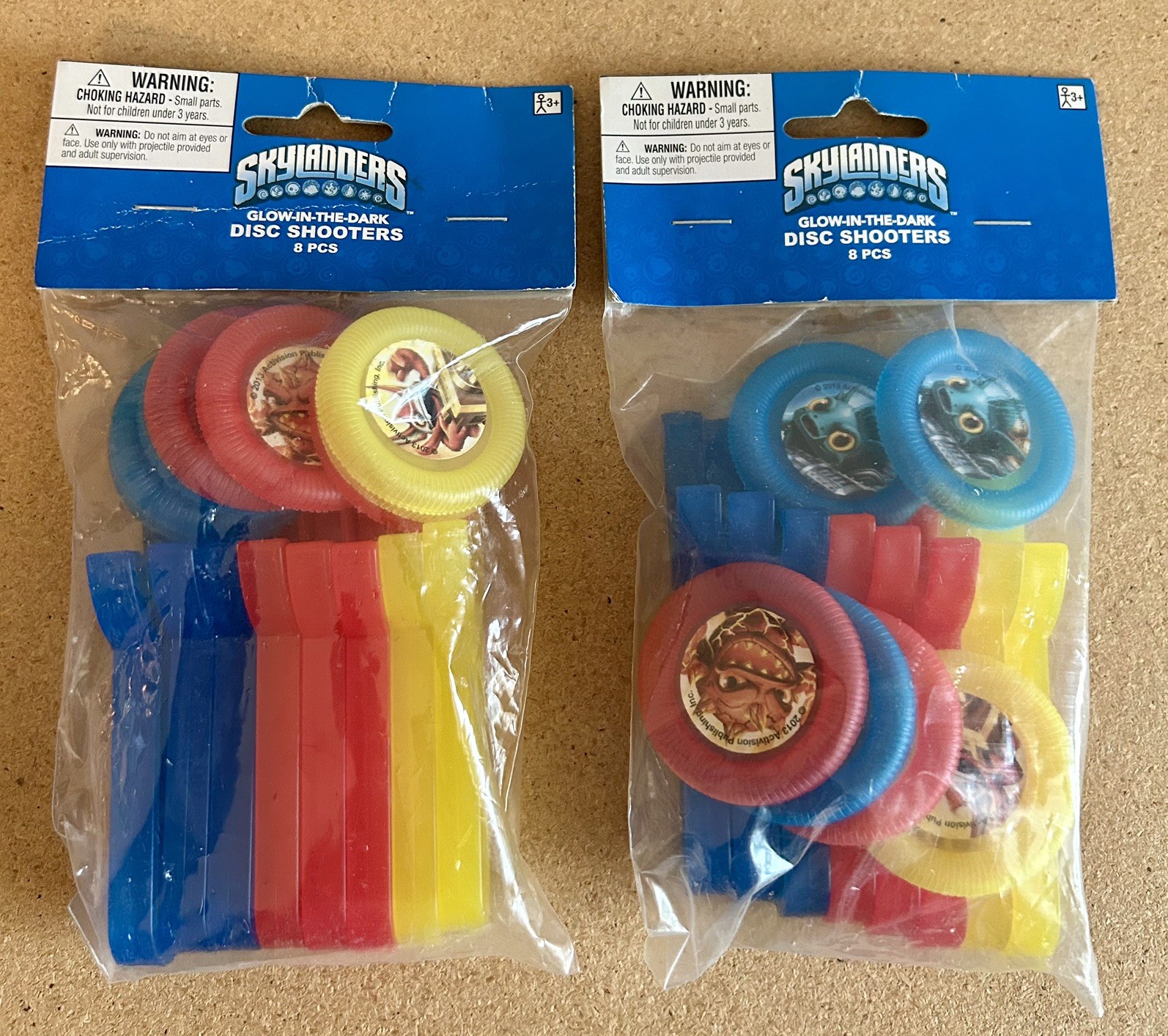 Skylanders – 2013 – GITD DISC Shooters 💫 BNIFSP – 2 Pks – Very Rare