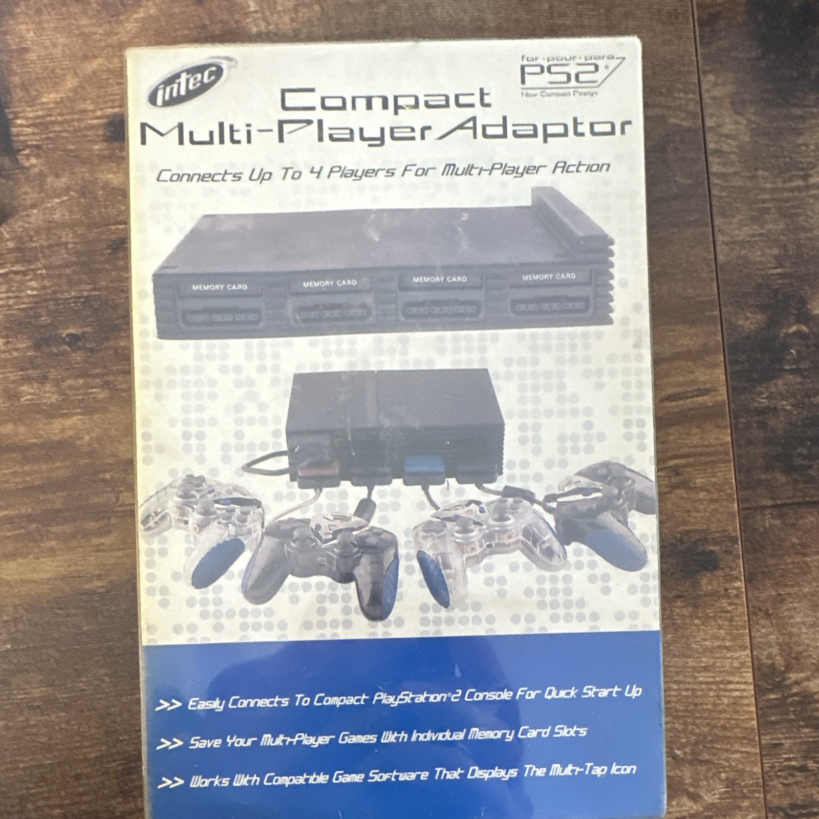 Intec Compact Multi-Player Adaptor Multitap PS2 4-Player (Read description)