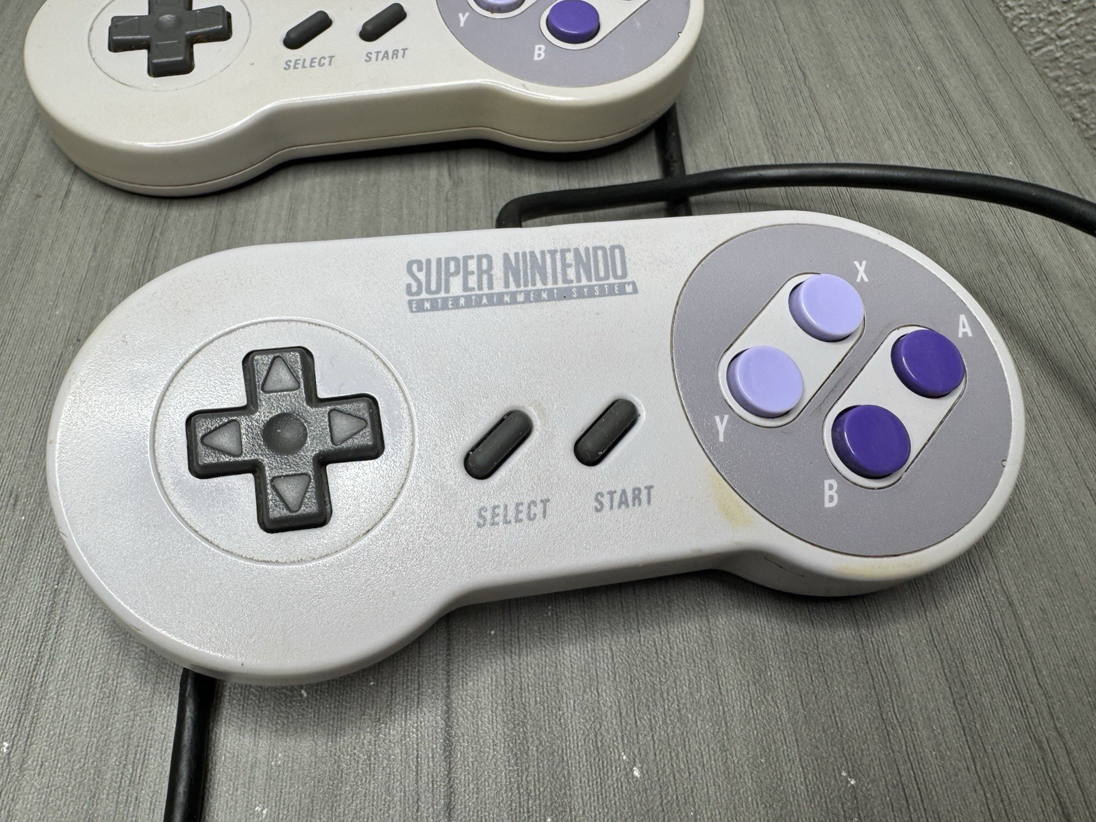 Lot of 2 SNES Super Nintendo Original Controller Authentic OEM SNS-005 READ