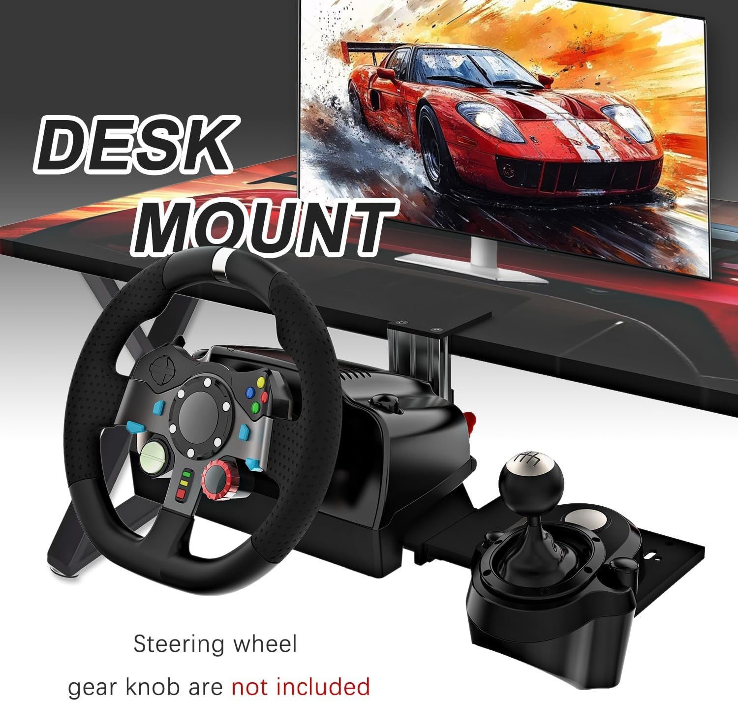 1 Set Desk Mount for Sim Racing Wheel Stand Simulator Cockpit Wheel Stand Rac…