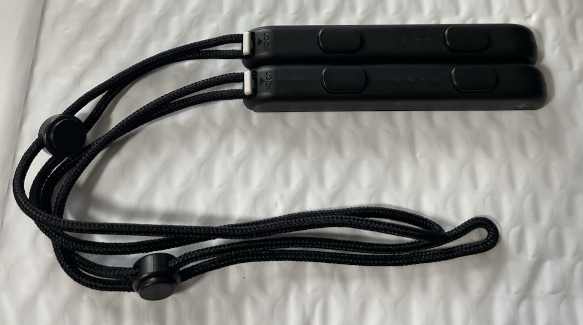 (2) Nintendo Switch OEM Joy Con-Remote Black Wrist Straps HAC-014