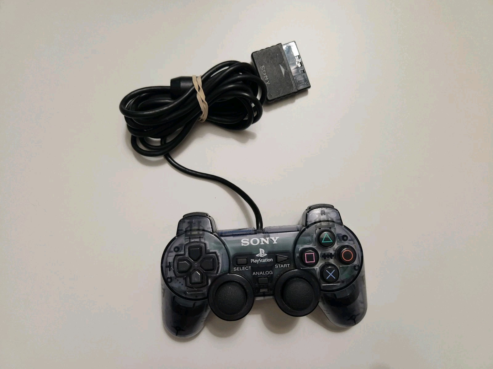Sony PlayStation 2 PS2 Dualshock Controller Smoke Transparent Clear Gray Slate