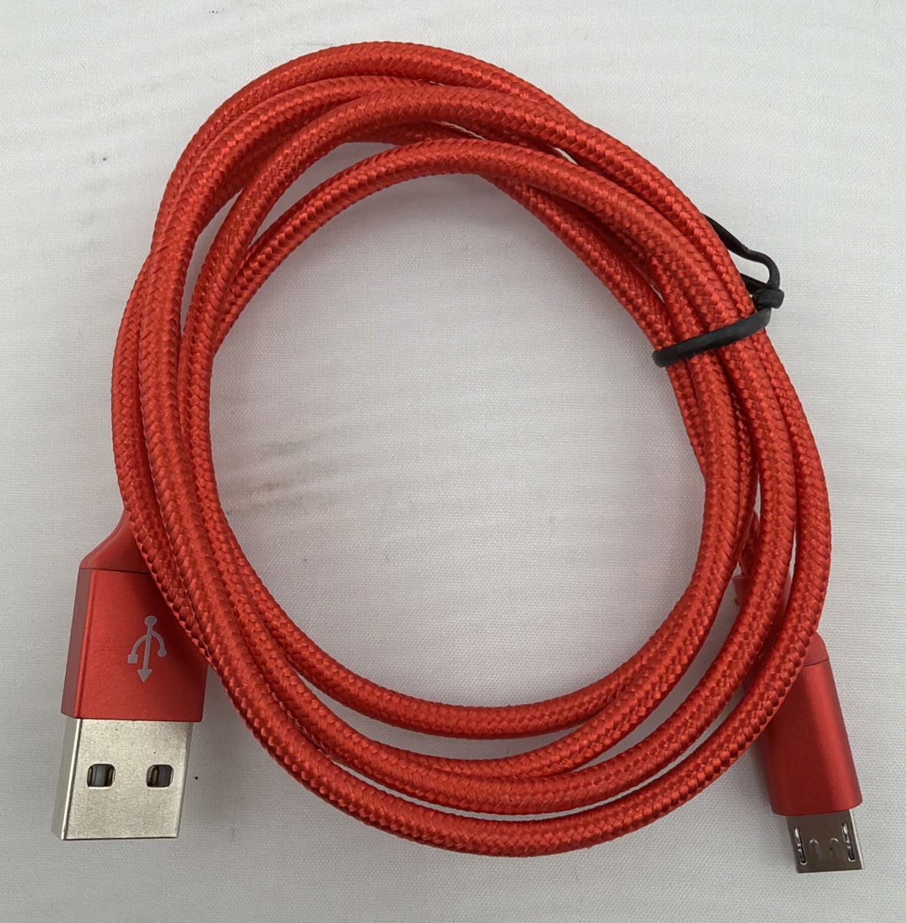 3 Foot Red Durable Micro USB Charging Charger Cable.