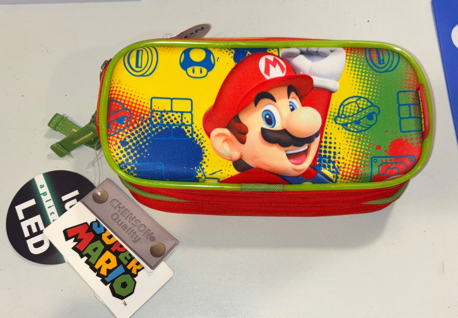 Mario Nintendo Switch Case Lights Up. 3 Pockets NWT