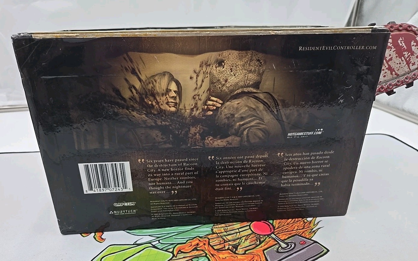 Nintendo Gamecube Resident Evil 4 chainsaw controller complete in box W. Plastic
