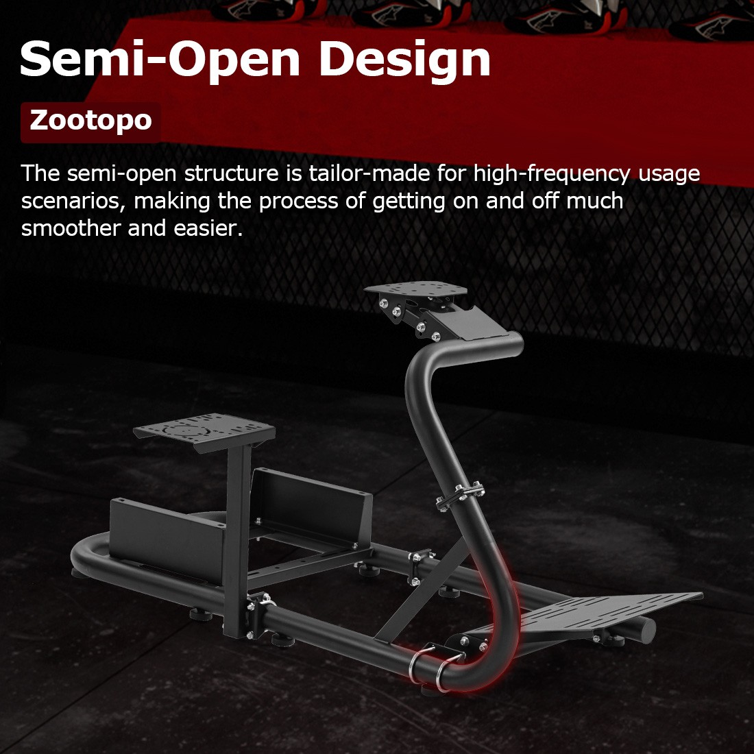 Zootopo Racing Simulator Cockpit Wheel Stand Fit Logitech G920 G923 Fanatec CSL
