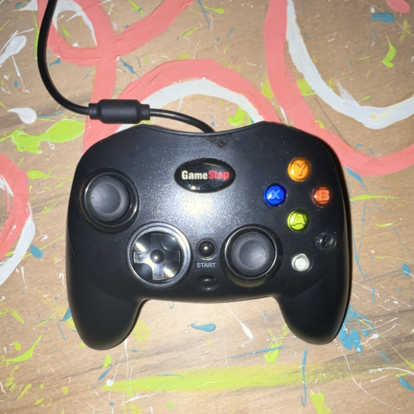 GameStop Wired Controller Black 7ft Cable for Microsoft Xbox
