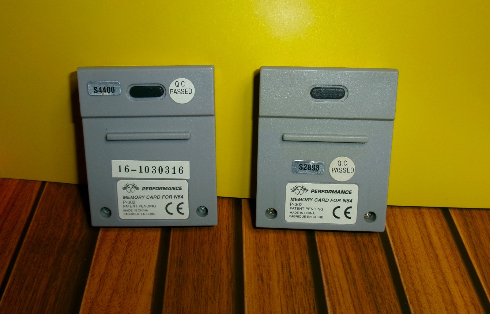 2 Performance Memory Cards For Nintendo 64 N64 P-302 & 1 NUS-004 Controller Pak