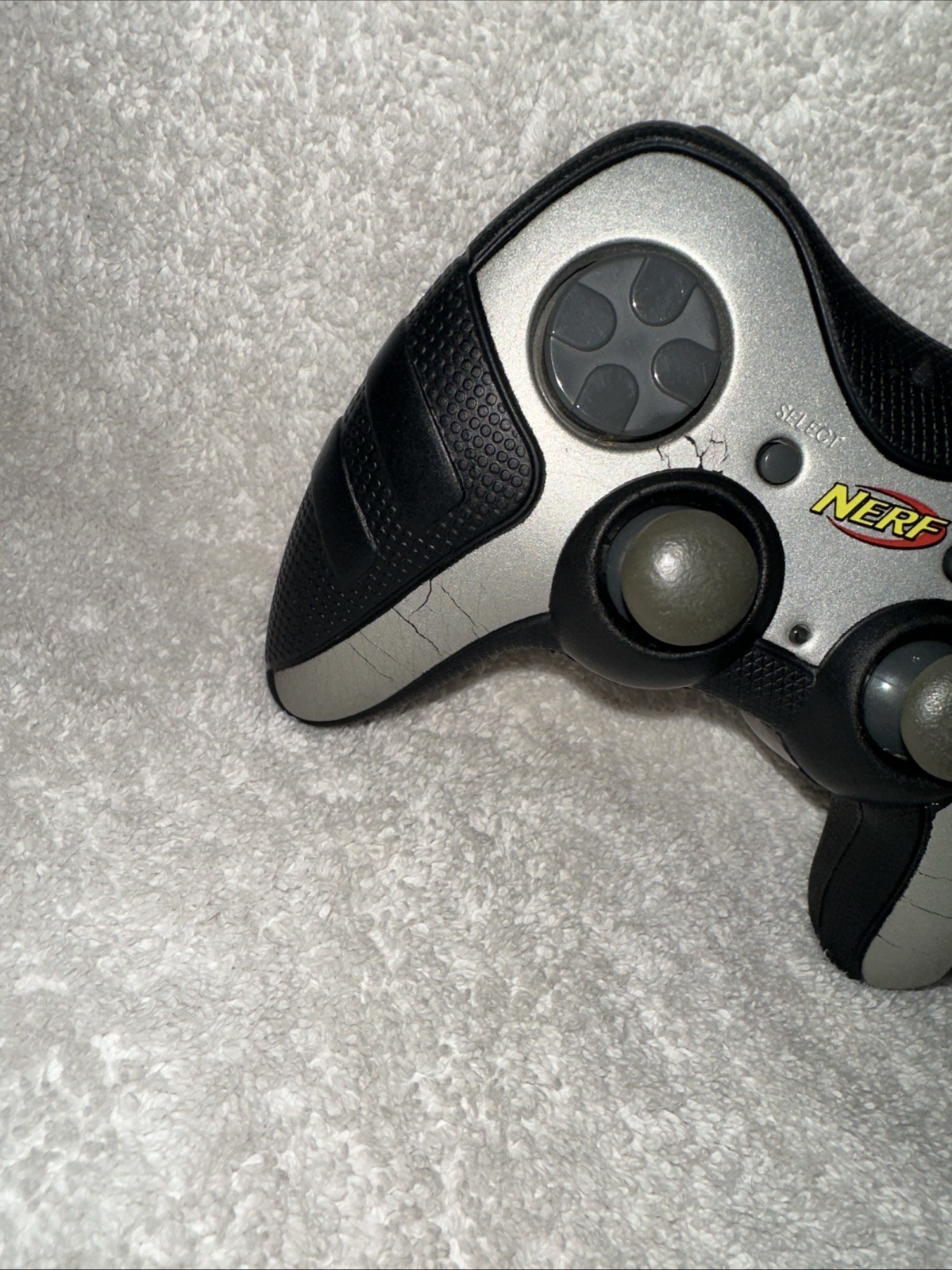 Playstation PS2 Wireless Nerf Black/ Silver Controller Pelican & Dongle TESTED
