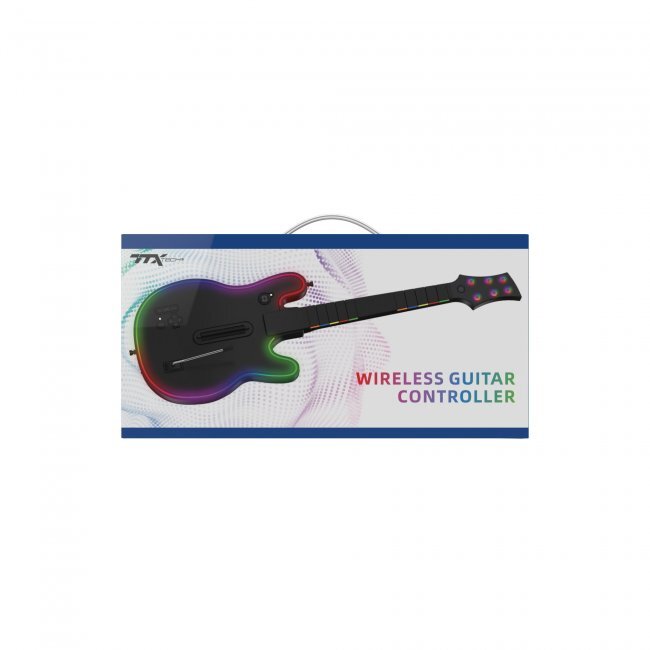 TTX Tech PS3/PS4/PC Wireless Guitar RGB LED for Guitar Hero Rock Band