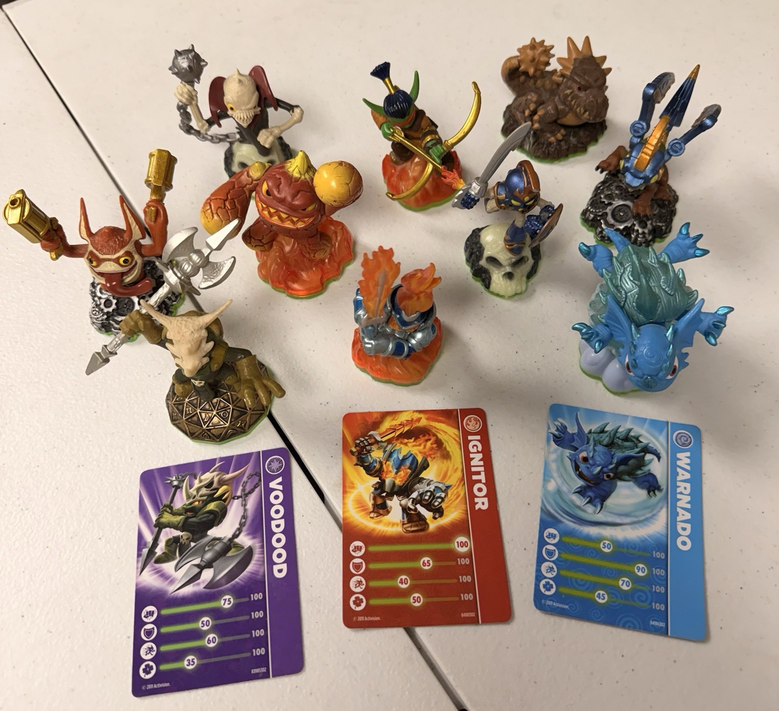 Activision Skylanders Character Figure Lot Voodood Ignitor Warnado Trigger Happy