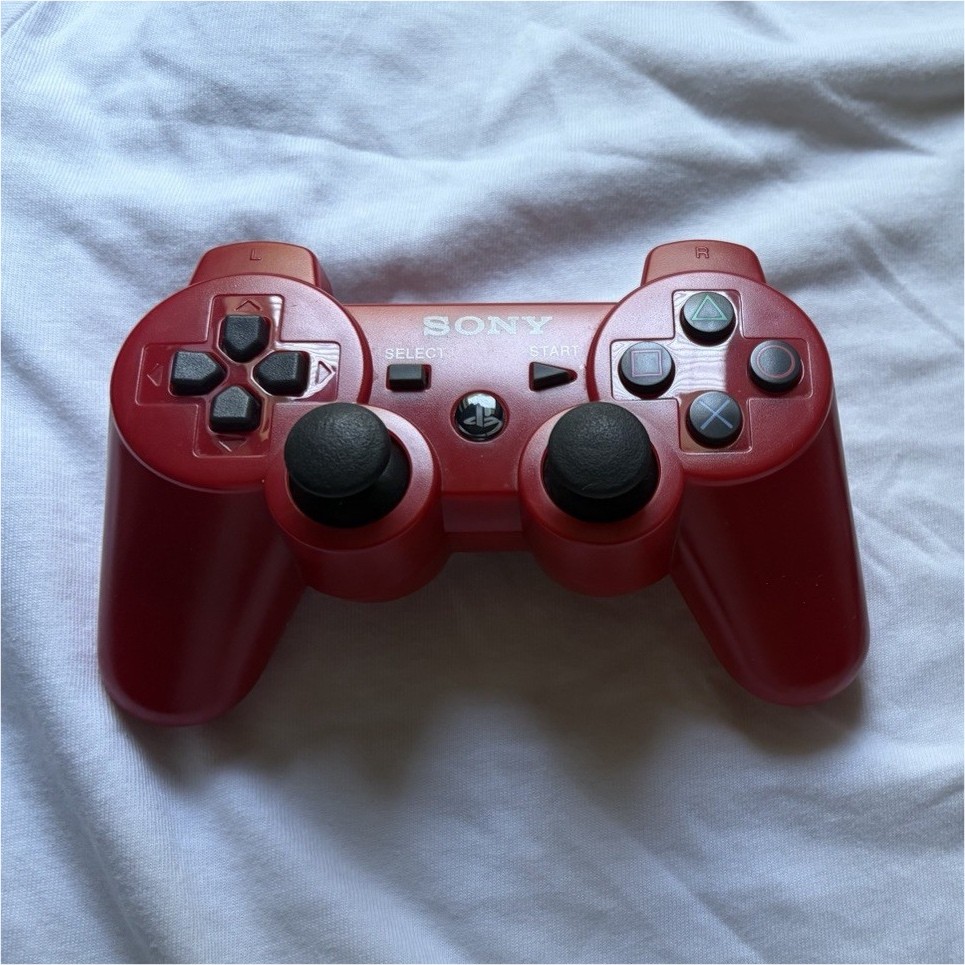 Sony DualShock 3 Wireless Controller Red PS3 CECHZC2U w/ 3ft USB Cable