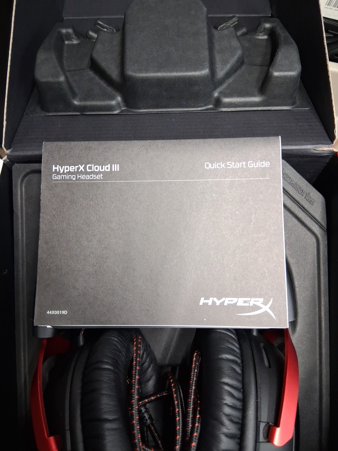 HyperX Cloud III Over-Ear Gaming Headset – Black/Red Excellent Cond Open Box