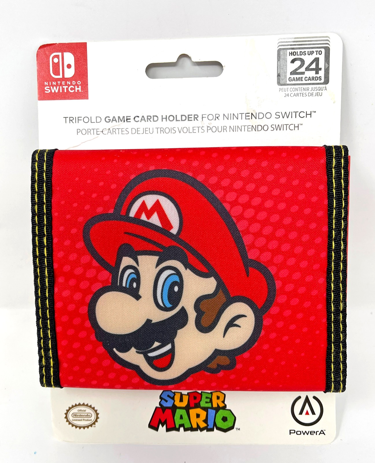 Super Mario Nintendo Switch Trifold 24 Game Card Holder New PowerA