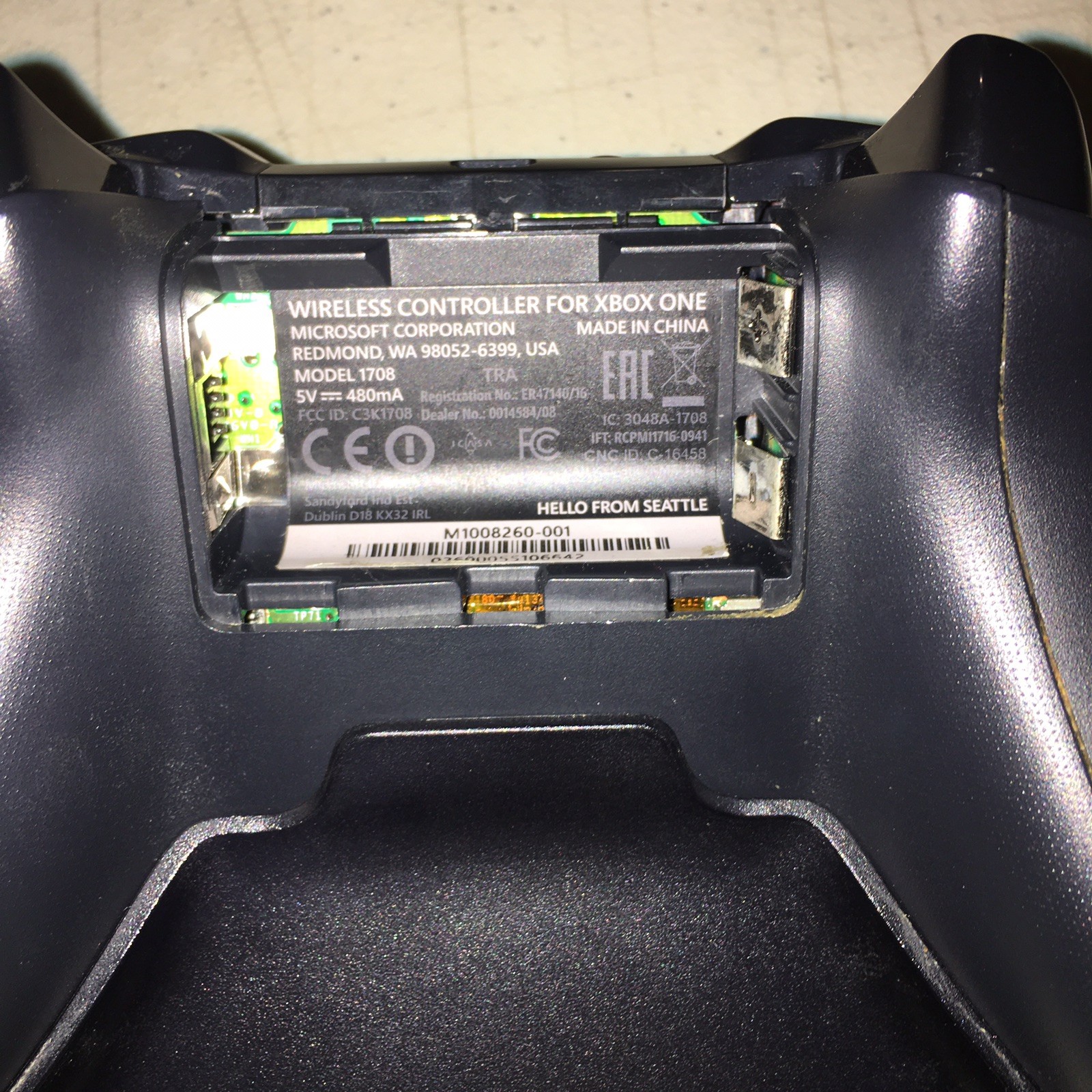 OEM Xbox One Wireless Video Game Controller Black Model 1708 With Chatpad 1676