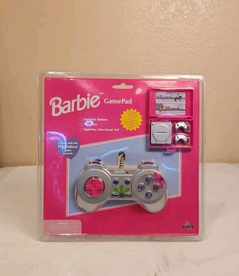 New Sealed Barbie GamePad Controller For Sony PlayStation 1/ Purple & Pink 1999