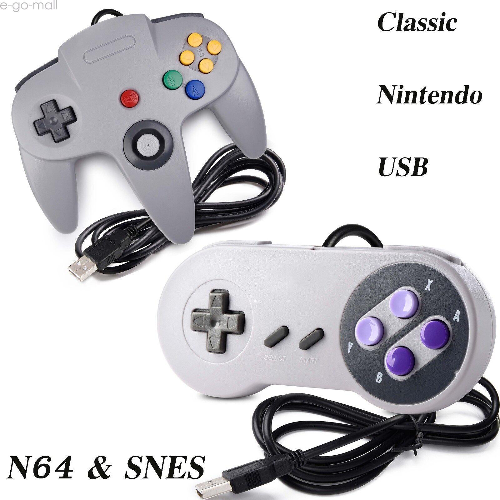 USB N64 & SNES Controller Gamepad for Windows PC Mac Raspberry Pi 3 4 RetroPie