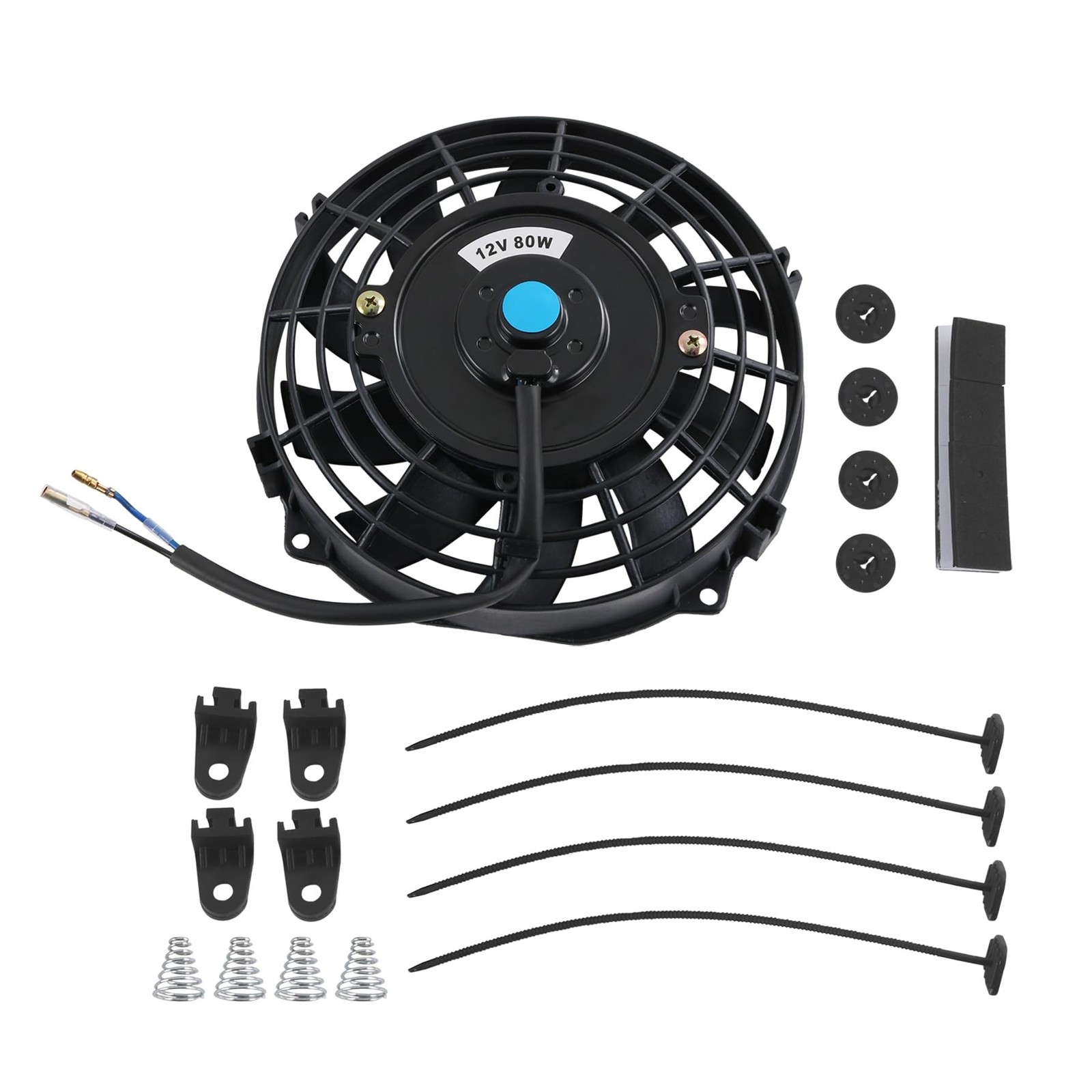 JDMSPEED New Universal 12V Slim Electric Radiator Cooling Fan Push … Fast Ship