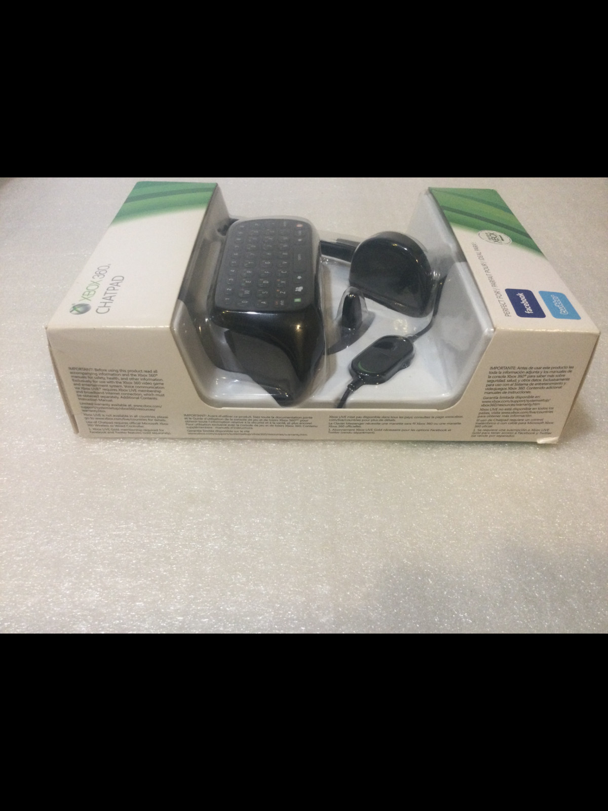 Microsoft XBOX 360 CHATPAD & HEADSET Bundle Official Keypad Chat Pad UNUSED MINT