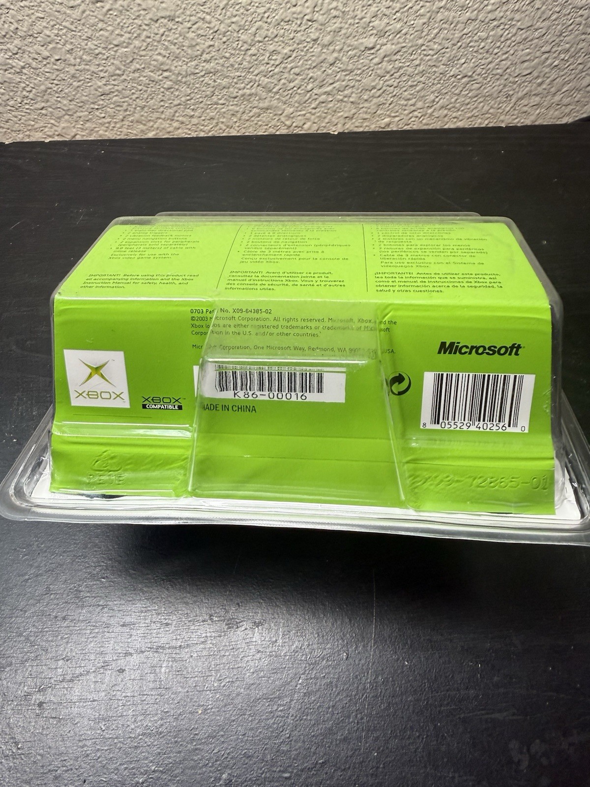 Microsoft Xbox Controller S 0703 Transparent Blue OEM Sealed New Original 2003