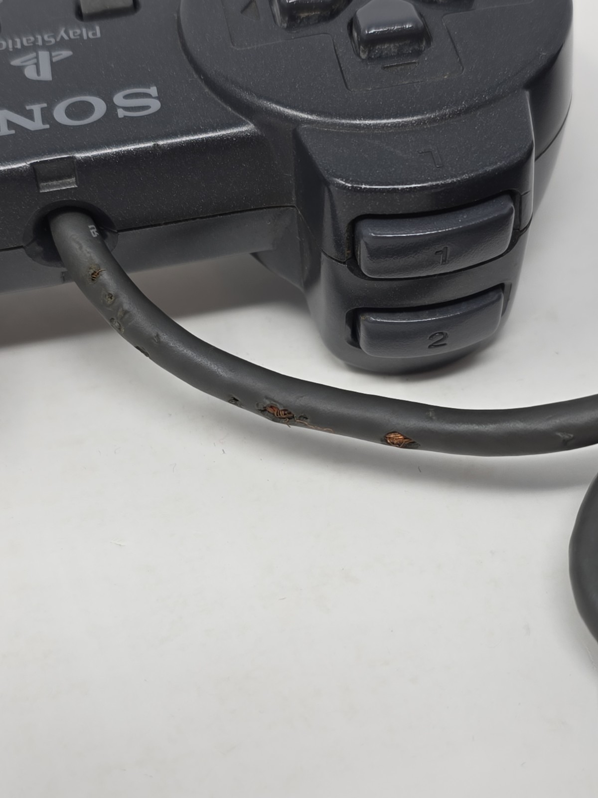 Sony PlayStation PS1 Official OEM Black Controller SCPH-1080 Tested