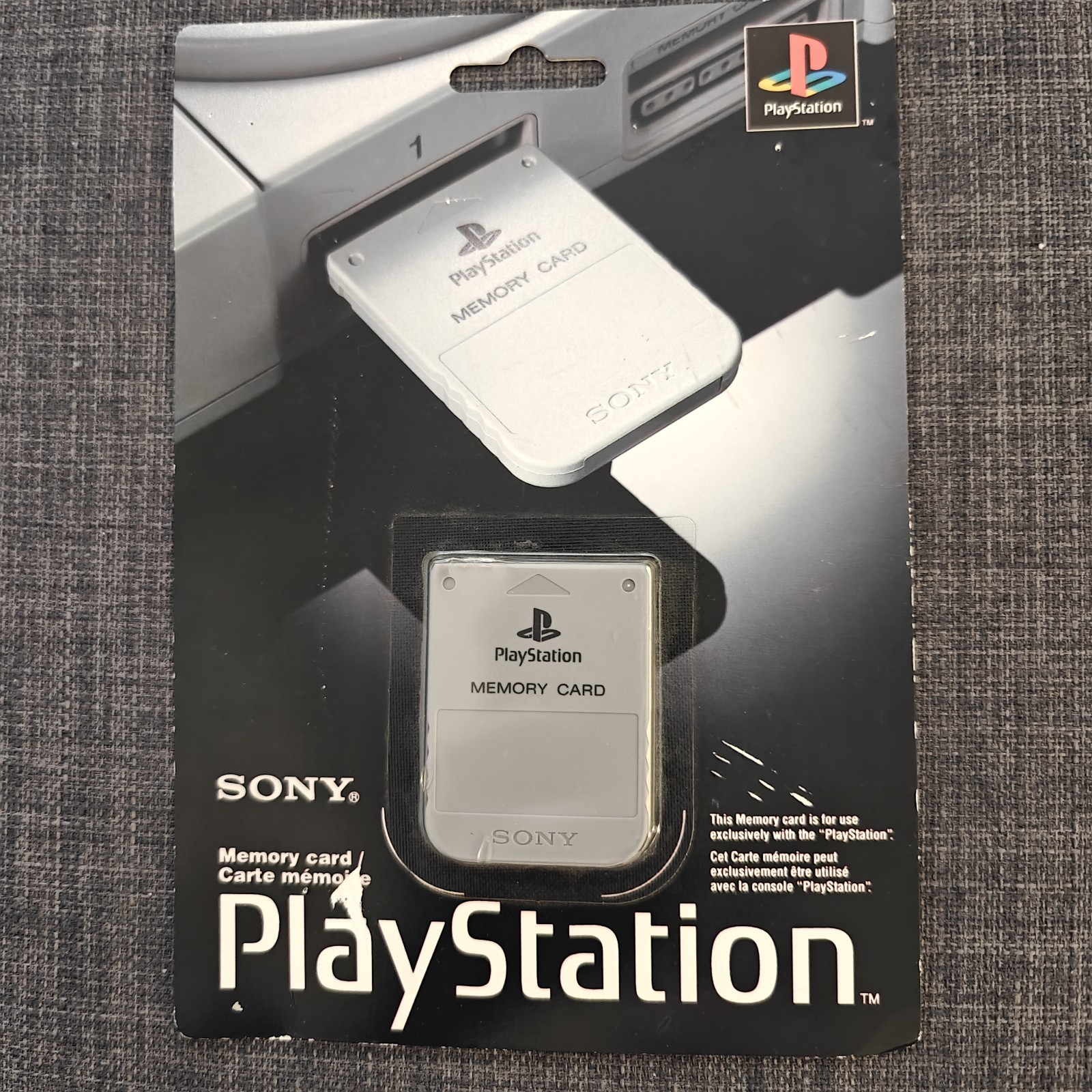 Official OEM Sony Playstation 1 PS1 Light Gray Memory Card Brand New Sealed
