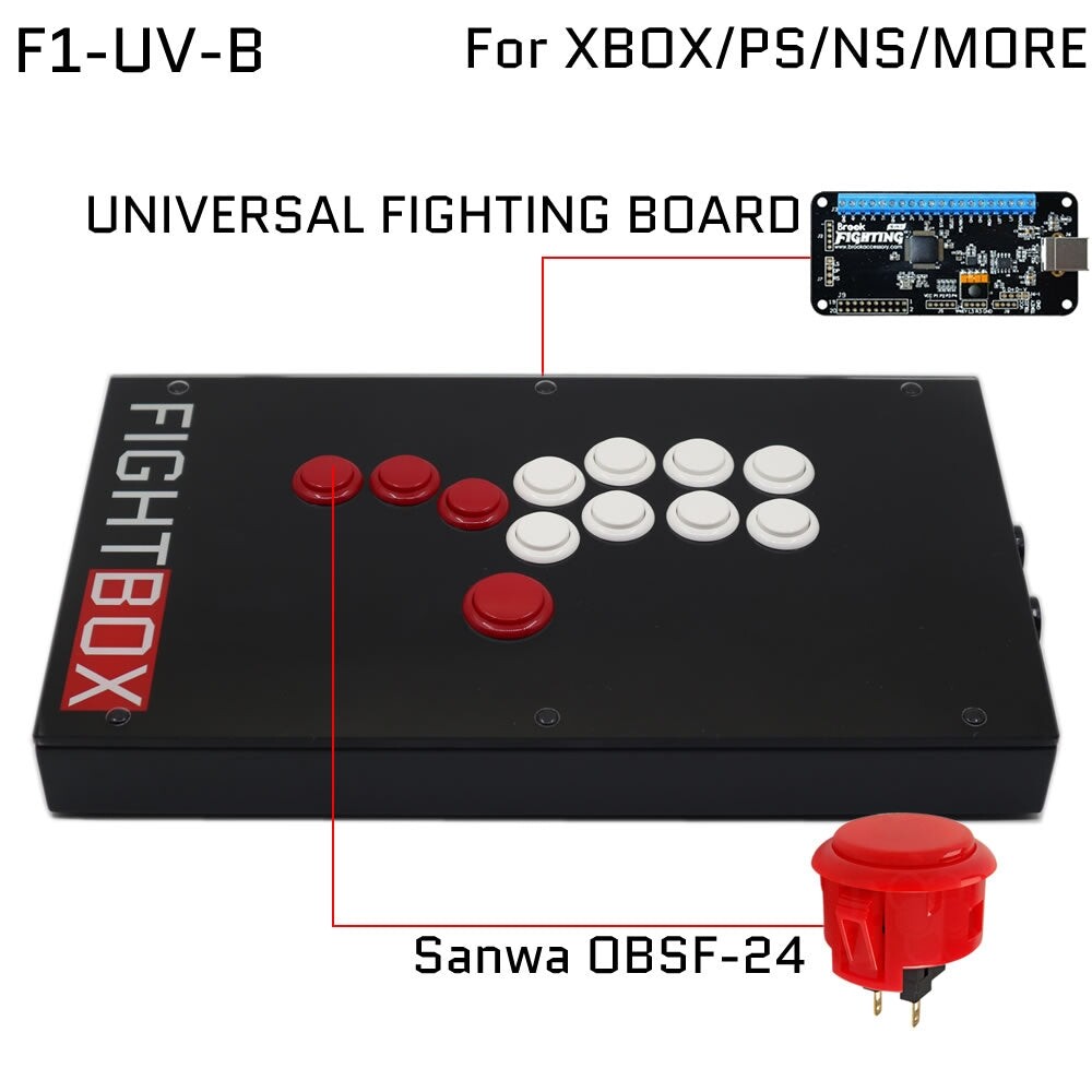 Fightbox F1 All Button Leverless Arcade Game Controller For PC/PS/Xbox/Switch