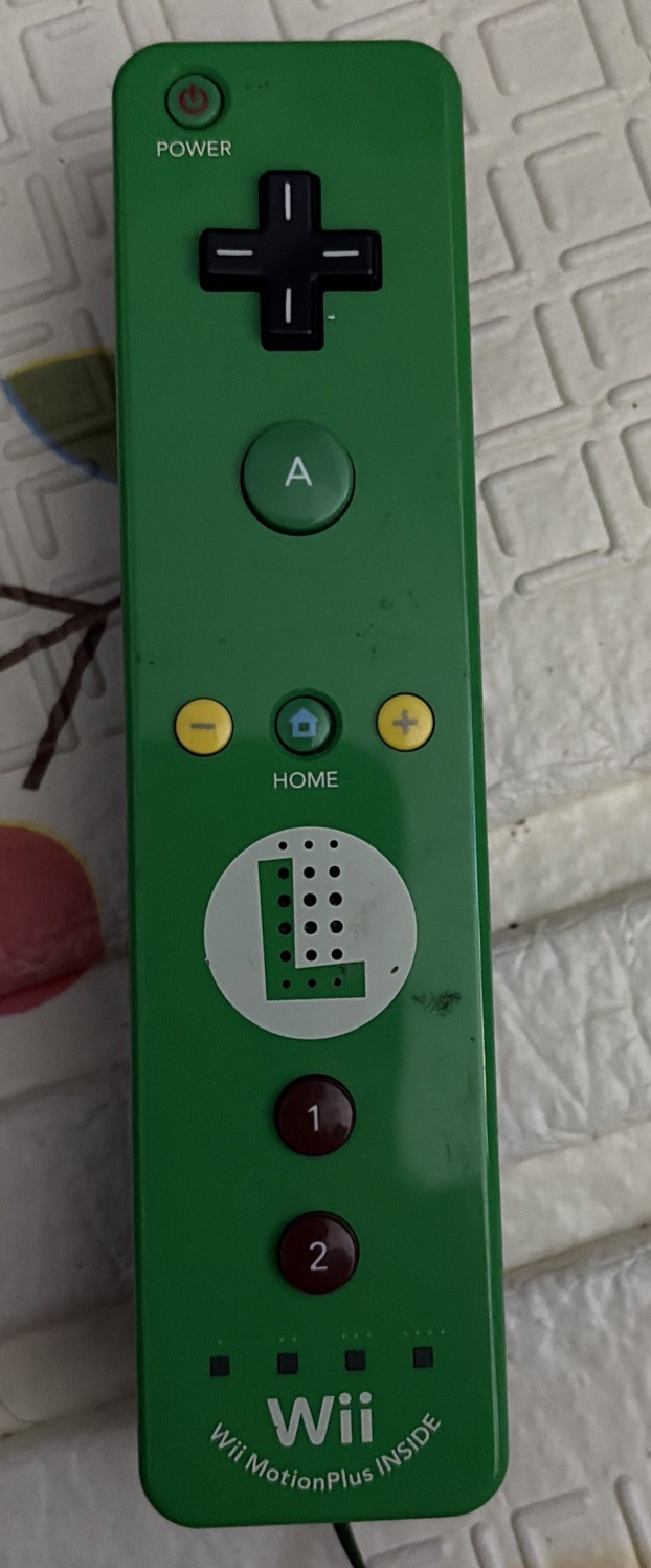 Nintendo Wii Remote Luigi Motion Plus Wii U OEM Controller Clean Working