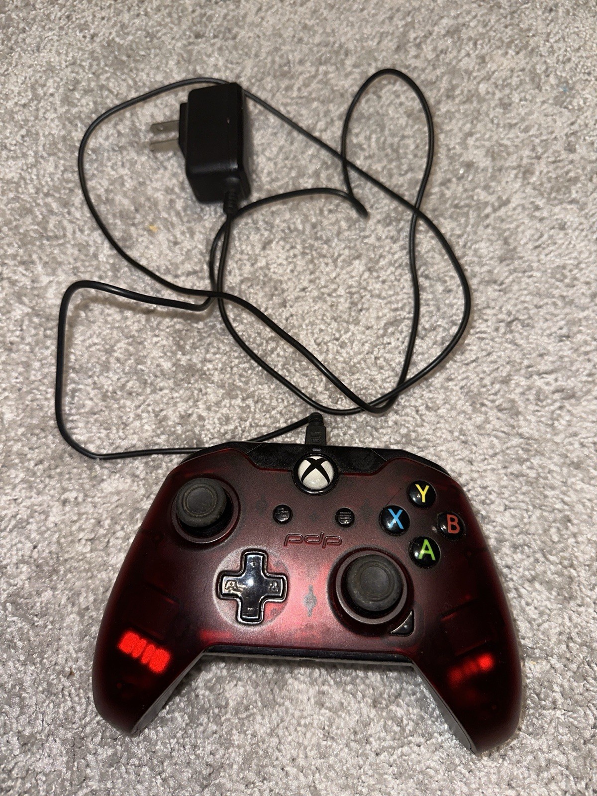 PDP Wired Controller For Xbox One, Crimson Red 048-082