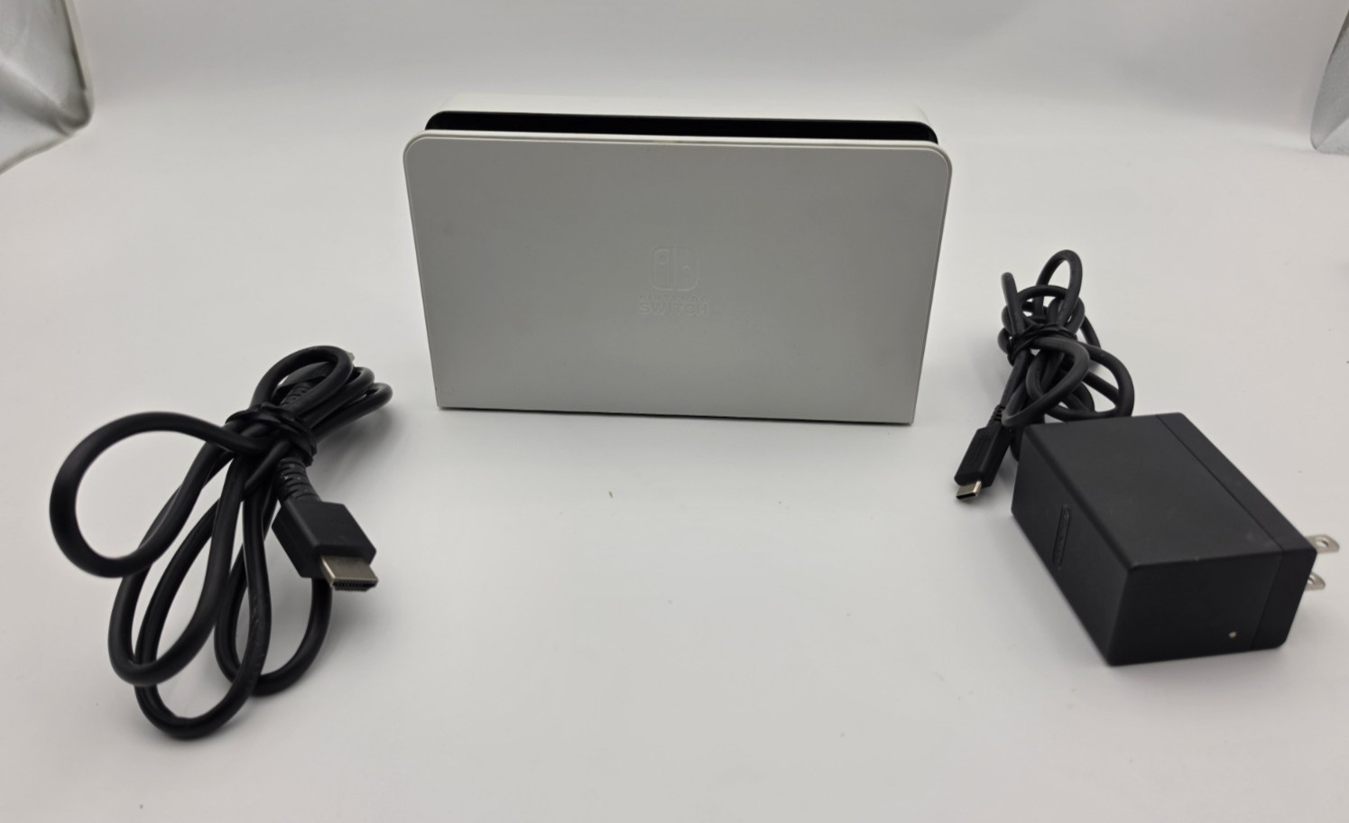 Nintendo Switch OLED Dock White HEG-007 AC Adapter & HDMI Cable TESTED WORKS
