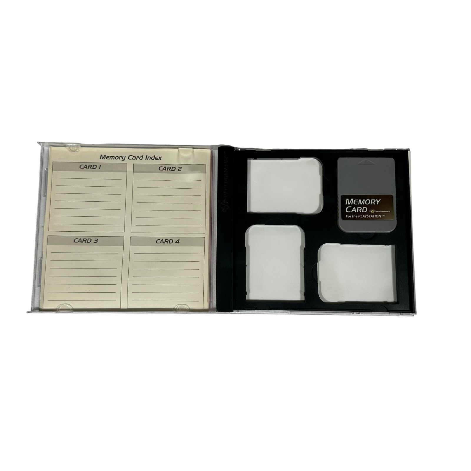 PlayStation PS1 Performance Memory Card 15 Blocks Plus Storage Space For 3 Cards