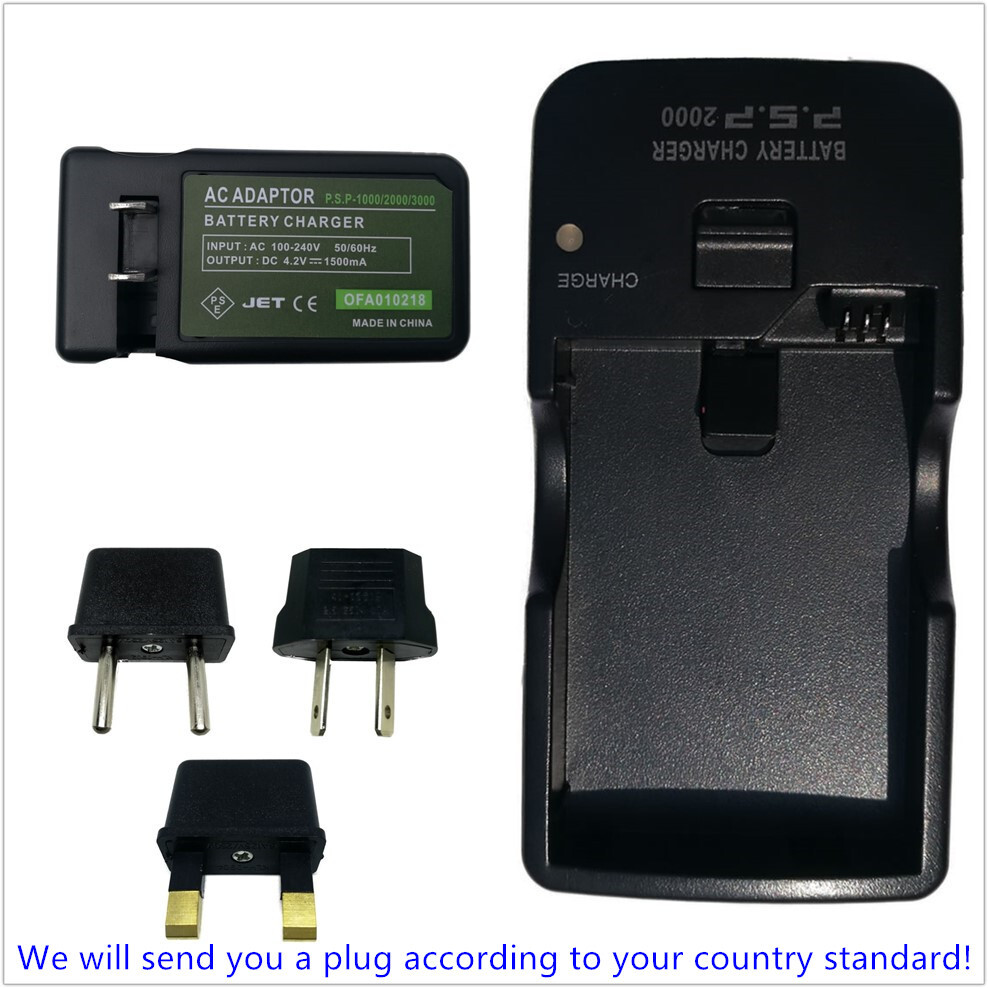 EU/UK/AU/US Plug Desktop AC Battery Charger Adapter for Sony PSP 1000/2000/3000