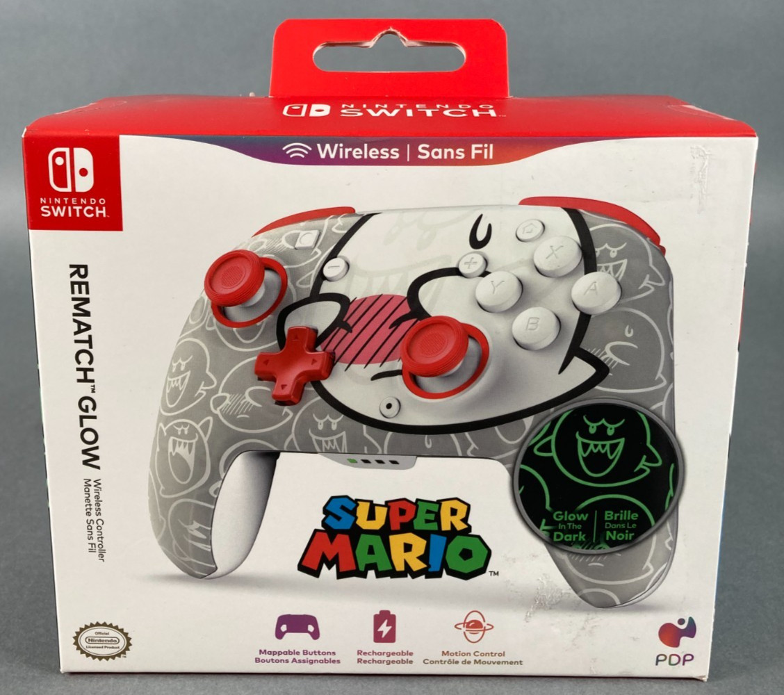 PDP Boo Hoo Rematch Glow Wireless Pro Controller for Nintendo Switch (SEALED)